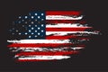 Grunge Flag of the USA in with grunge texture. Royalty Free Stock Photo